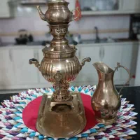 سماور برنجی ذغالی