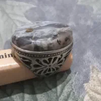 انگشترنقره باسنگ عقیق شجرابری.