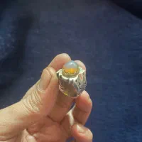 انگشتر دستساز سنگ جواهری طبیعی