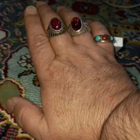 انگشتریاقوت باسنگ معدنی. برمه اصل.