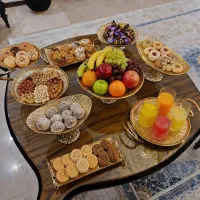 . سرویس ۸ تیکه پذیرایی آلومینیوم رنگ ثابت (مدل موج