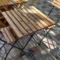 صندلی کافه ای تاشو چوبی|صندلی و نیمکت|کوهپایه, |دیوار