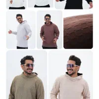هودی مردانه پنبه طرح مربع