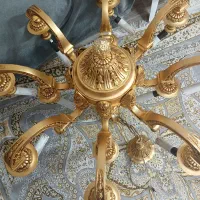 لوسترقدیمی ، تمام برنج ، خالص با روکش آب طلا|لوستر و چراغ آویز|بندر انزلی, شهرداری|دیوار