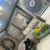 فرش طرح 700شانه افشان کرم فیلی سرمه ای|فرش|مشهد, خین عرب|دیوار