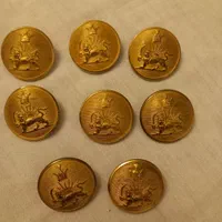 دکمه های برنز پهلوی ساخت سوئد