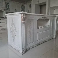 جزیره روکش چوب رنگ سفید