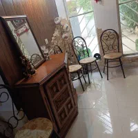 مبل استیل درجه یک وسایل ویلا نوو کنسول آیینه|حراج|آمل, |دیوار