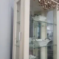 بوفه رنگ کرمی با مدل فانوس|بوفه، ویترین، کنسول|خوی, |دیوار