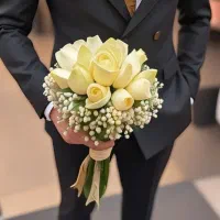 دسته گل و ماشین عروس