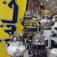 سماور گازی طرح سنگ استیل روگازی آیلار با ارسال نور|سماور، چای‌ساز، قهوه‌ساز|مشهد, شهید آوینی|دیوار