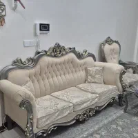 مبل استیل سفارشی چوب راشو و میز عسلی
