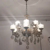 فروش دوعدد لوستر۶ شاخه و یک دیوارکوب تمیز و نو