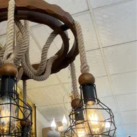 لوستر آویز چوبی ۶شاخه مناسب پذیرایی کافی شاپ اتاق|لوستر و چراغ آویز|مشهد, شهرک رازی (شهرک غرب)|دیوار