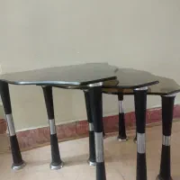 میز عسلی شیشه ای