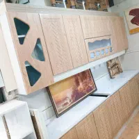 کابینت آماده فلزی درب چوبی ارتفاع 80 و 60