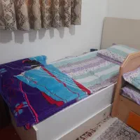 تخت نوجوان با تشک|تخت و سرویس خواب|کیش, |دیوار