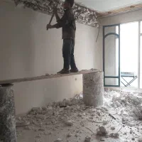 تخریب بازسازی گچ‌کاری گچکاری بنایی  شومینه پنل گچی