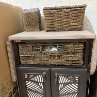 ست میز اتو کشو و جادستمال کاغذی وسطل