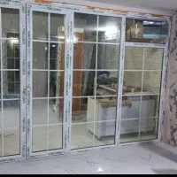 پنجره upcv دوجداره توری مگنتی ثابت ریلی