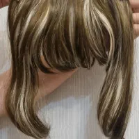 کلاه گیس چتری هایلایت همراه با سه گیره