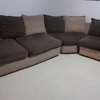 مبل ال راحتی ۷ نفره + میز جلو مبلی (تمیز و سالم)