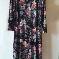 پیراهن مجلسی تور مخمل گلدار بدون آستر