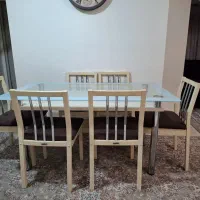 میز نهار خوری ۶ نفره تُرک همراه با ۶ صندلی