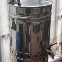 سماور استیل بزرگ گازی در حد نو ۵۰ لیتری