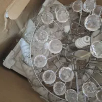 لوستر تمام کریستال با گوی ایتالیایی نشکن|لوستر و چراغ آویز|مشهد, آزادشهر|دیوار