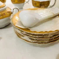حراج دو دست سرویس چای و قهوه خوری برنجی و چینی|حراج|تهران, تهران‌نو|دیوار