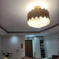 دو عدد لوستر کریستالی پر نور با کنترل