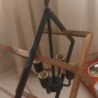 لوستر چوبی فلزی