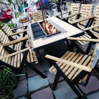 میز و صندلی آتش دان و سایبان چتری|میز و صندلی غذاخوری|خاوران, |دیوار