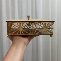 ظرف پذیرایی چوبی فلزی در دار