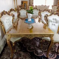 سرویس مبل سلطنتی9نفره به همراه میزغذاخوری نونو