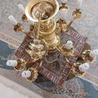 لوستر برنجی 12 شاخه