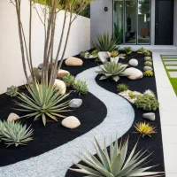 شن رنگی و سنگ رودخانه ای