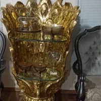 پاتریشن دوعدد ساعت ایستاد وآینه کنسر بوفه|آینه|شاهین دژ, |دیوار