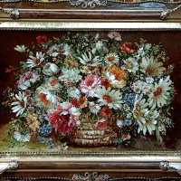 منظره و گل و آیه دستبافت|تابلو فرش|ارومیه, |دیوار