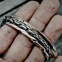 بنگل های دست‌ساز نقره و برنج