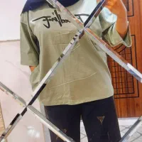 تیشرت باکسی لش قواره دار نخ پنبه