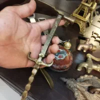 مجموعه پاشنه کش و عنفیه دان برنجی قدیمی و انتیک