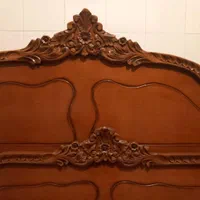 تختخواب کارکرده تمام چوب با پاتختی و چهارپایه|تخت و سرویس خواب|تبریز, |دیوار