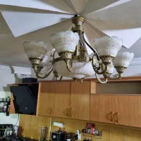 لوستر برنجی ۸ شعله  شیک و بسیار زیبا