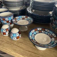 سرویس ۱۲نفره مروارید میبد|ظروف سرو و پذیرایی|گرمدره, |دیوار