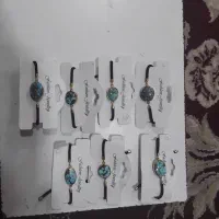 دستبند  فیروزه نیشابوری با آب کاری طلا روس