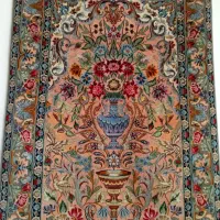 قالیچه چله و گل ابریشم