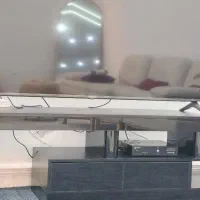 میز تلویزیون دو تیکه مشکی|میز تلویزیون|امیدیه, |دیوار