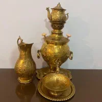 سماور زغالی برنجی|سماور، چایساز، قهوهساز|مشهد, شهرک لشکر (شهرک غرب)|دیوار